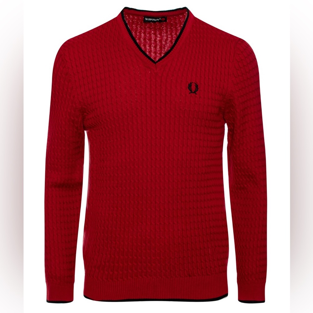 Men’s Premium Fashionable Red Pullover Sweater